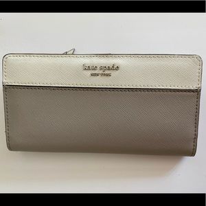 Kate Spade Cameron Bifold Wallet Grey/Cream